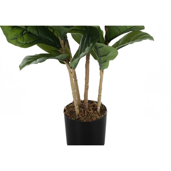 Black Green 41-Inch Indoor Faux Fake Floor Potted Decorative Artificial Plant, image 3